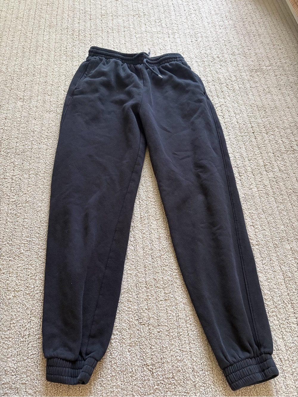 Women's Black Fleece Jogger Pants - Casual Comfort